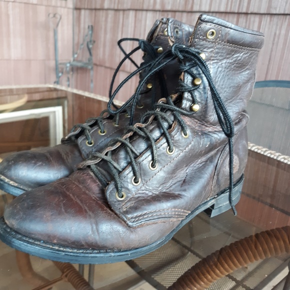 Double H Shoes - DOUBLE H LADIES LACER 8 " ROPER/ WORK BOOT  9M